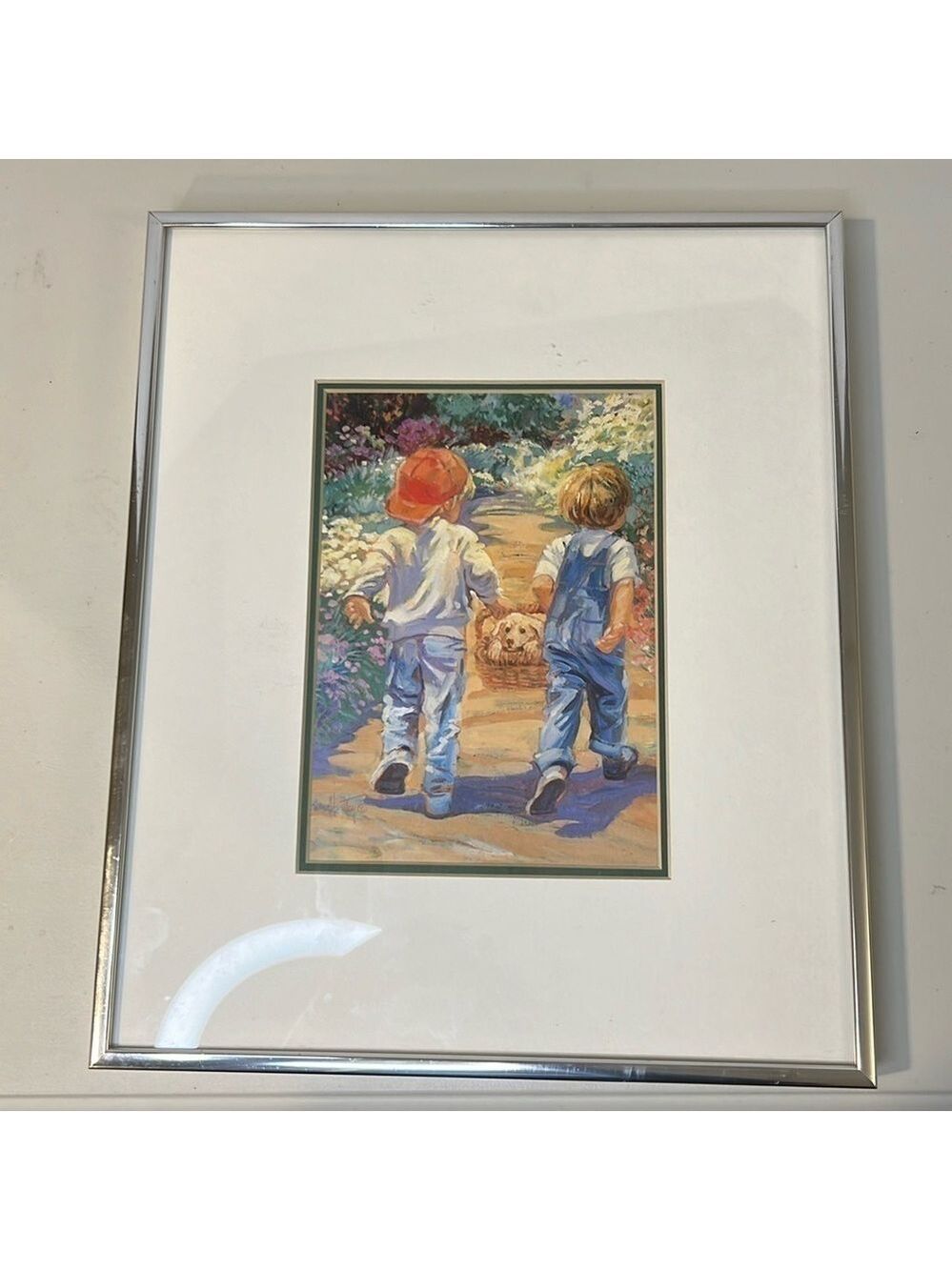Corrine Hartley Boys Puppy Framed Print